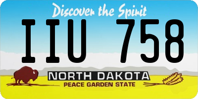 ND license plate IIU758
