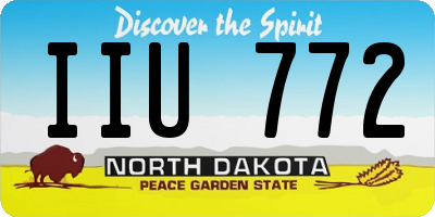 ND license plate IIU772