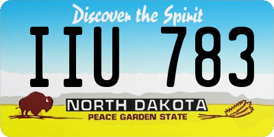 ND license plate IIU783