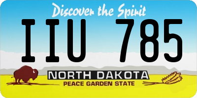 ND license plate IIU785