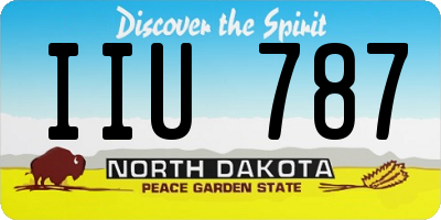 ND license plate IIU787