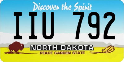 ND license plate IIU792