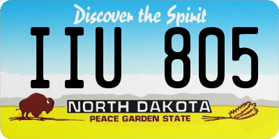 ND license plate IIU805