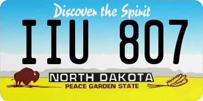 ND license plate IIU807