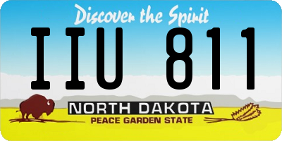 ND license plate IIU811