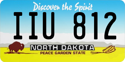 ND license plate IIU812