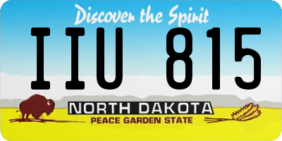 ND license plate IIU815