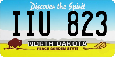 ND license plate IIU823