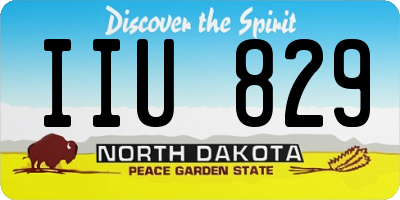 ND license plate IIU829