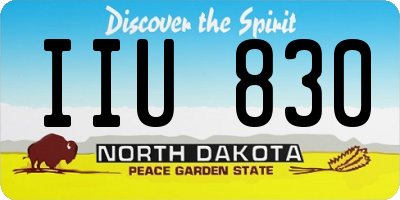 ND license plate IIU830