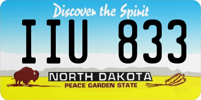 ND license plate IIU833