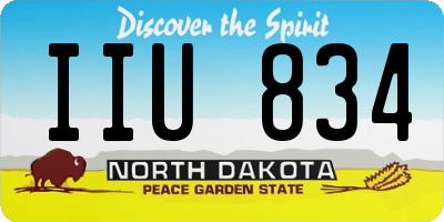 ND license plate IIU834