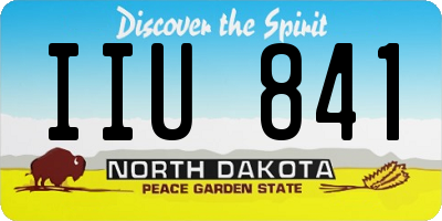ND license plate IIU841