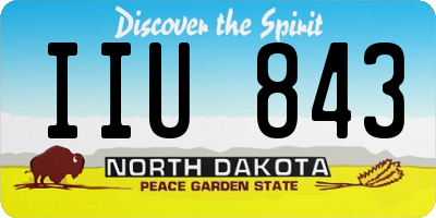 ND license plate IIU843