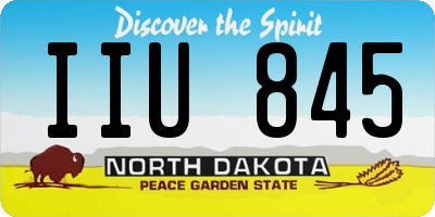 ND license plate IIU845
