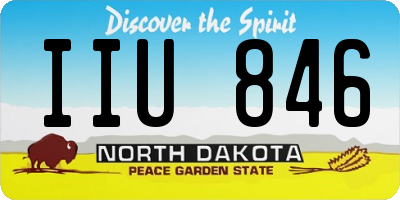 ND license plate IIU846