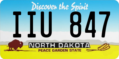 ND license plate IIU847