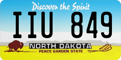 ND license plate IIU849
