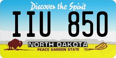 ND license plate IIU850