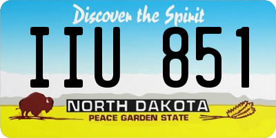 ND license plate IIU851