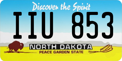 ND license plate IIU853