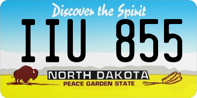 ND license plate IIU855