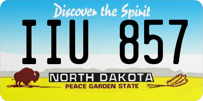 ND license plate IIU857