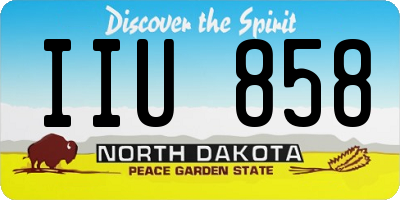 ND license plate IIU858