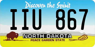 ND license plate IIU867