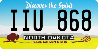 ND license plate IIU868