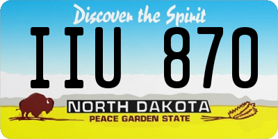 ND license plate IIU870
