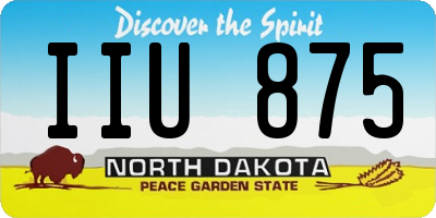 ND license plate IIU875