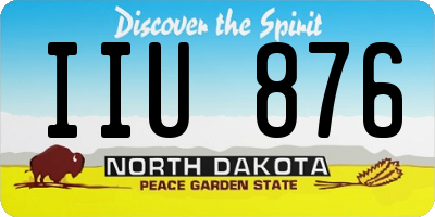 ND license plate IIU876