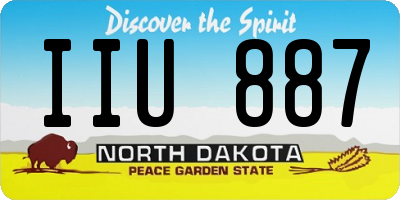 ND license plate IIU887