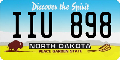 ND license plate IIU898