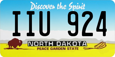 ND license plate IIU924