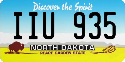 ND license plate IIU935