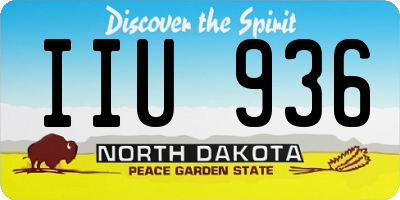 ND license plate IIU936