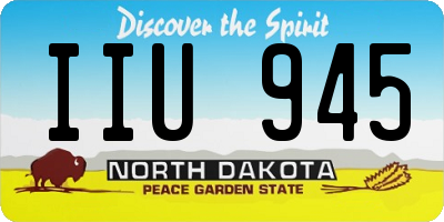 ND license plate IIU945