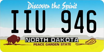 ND license plate IIU946
