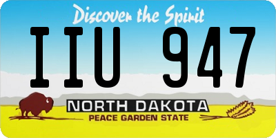 ND license plate IIU947