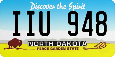 ND license plate IIU948