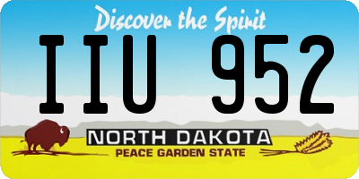 ND license plate IIU952