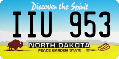 ND license plate IIU953