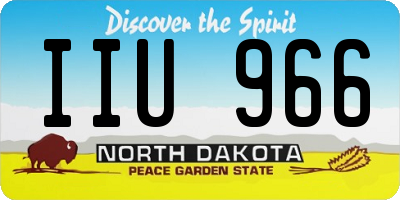ND license plate IIU966