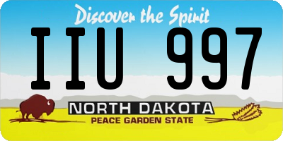 ND license plate IIU997