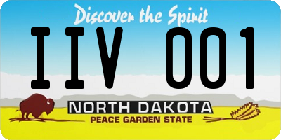 ND license plate IIV001