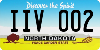 ND license plate IIV002