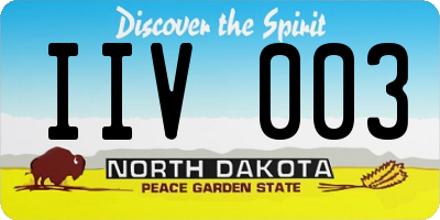 ND license plate IIV003
