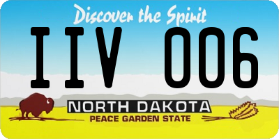 ND license plate IIV006